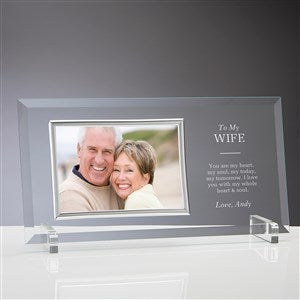 To My Wife Personalized Glass Picture Frame - 38900-H