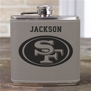 NFL San Francisco 49ers Leatherette Personalized Flask - 38987