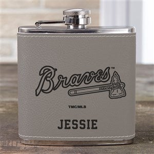 MLB Atlanta Braves Leatherette Personalized Flask - 39037