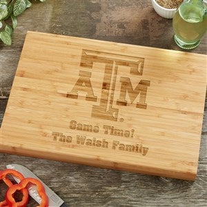 NCAA Texas AM Aggies Personalized Bamboo Cutting Board- 10x14 - 39052