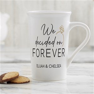 We're Engaged Personalized Latte Mug 16 oz.- White - 39232-U