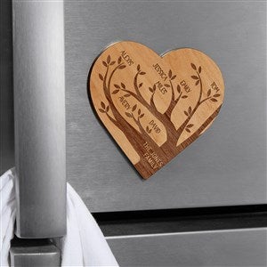 Family Tree Personalized Wood Magnet - Natural - 39253-N