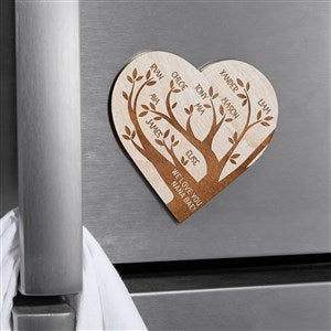 Family Tree Personalized Wood Magnet- Whitewash - 39253-W
