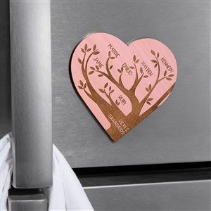 Family Tree Personalized Wood Magnet- Pink Stain - 39253-P