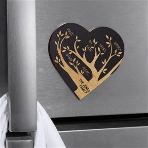 Family Tree Personalized Wood Magnet- Black Stain - 39253-BL