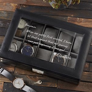 Romantic Message Personalized Vegan Leather10 Slot Watch Box - 39666-10