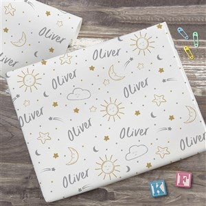 Baby Celestial Personalized Wrapping Paper Roll - 18ft Roll - 39719-L