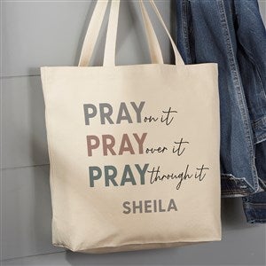 Pray On It Personalized Canvas Tote Bag- 20