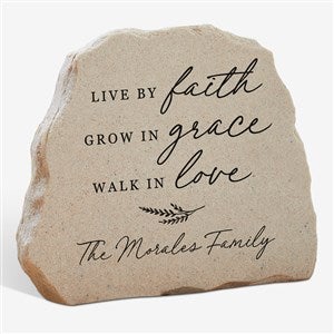 Live By Faith Personalized Standing Garden Stone - 39926