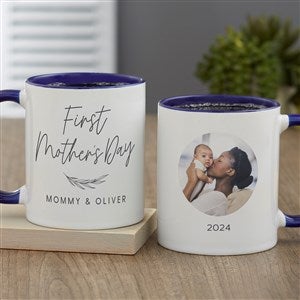 First Mother's Day Love Personalized Coffee Mug 11 oz.- Blue - 40008-BL