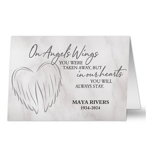 On Angel's Wings Sympathy Greeting Card - 40108