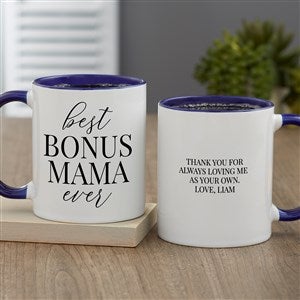 Bonus Mom Personalized Coffee Mug 11 oz.- Blue - 40119-BL