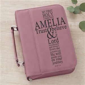 First Communion Personalized Bible Cover-Pink - 40266-P