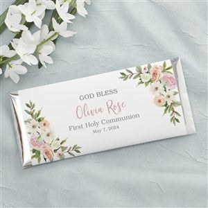 Floral First Communion Personalized Candy Bar Wrappers - 40269