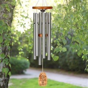 On Angel's Wings Personalized Urn Memorial Wind Chimes - 40369