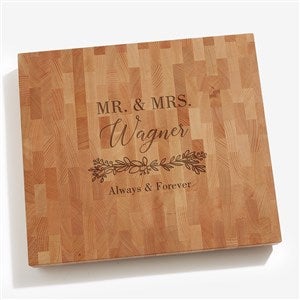 Laurels Of Love Personalized 16x18 Butcher Block Cutting Board - 40551