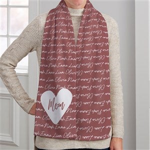 Family Heart  Personalized Women's Fleece Scarf - 40556-F