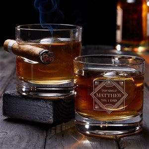 Top Shelf Dad Personalized Cigar Glasses Set of 2 - 40618