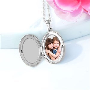 Engraved Photo Oval Locket - 40678D