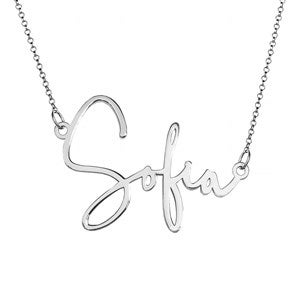 Personalized Modern Script Name Necklace - 40683D