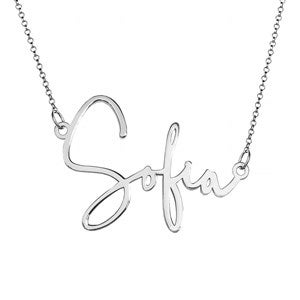 Personalized Modern Script Name Necklace - 40683D