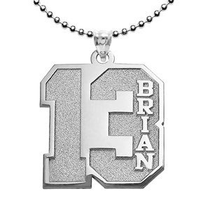 Personalized Number Pendant with Name - 40685D