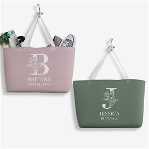 Floral Bridesmaid Personalized Tote Bag - 40812