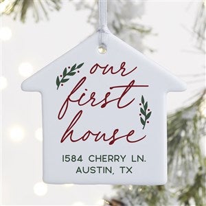 Our First Home Personalized House Ornament- 3.25