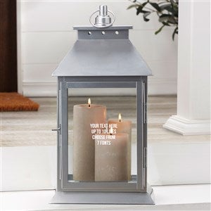Engraved Message Silver Decorative Candle Lantern - 40982-S