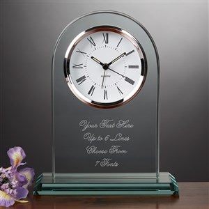 Engraved Message Glass Clock - 40987