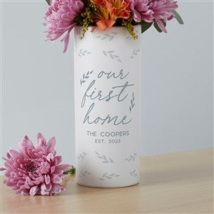 Our First Home Personalized White Vase - 41043