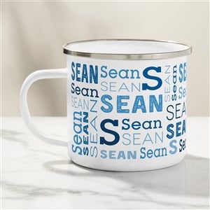 Repeating Name Personalized Enamel Mug-Large - 41124-L