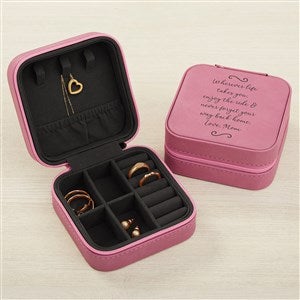 Write Your Own Message Personalized Leatherette Jewelry Case -Pink - 41254-P