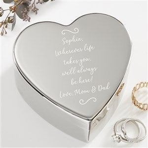 Write Your Own Message Personalized Silver Heart Keepsake Box - 41264