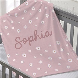 Retro Daisy Personalized 30x40 Plush Fleece Blanket - 41440