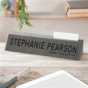 Bold Style Office Personalized Leatherette Nameplate - 41519