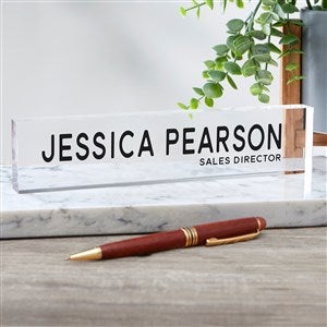 Bold Style Office Personalized Acrylic Name Plate - 41523