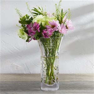 花瓶・フラワースタンド VERA WANG  PEPLUM VASE Vera Wang Crystal Leaf Vase Engraved Just for Her