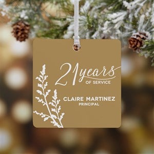 Retirement Personalized Square Ornament- 2.75