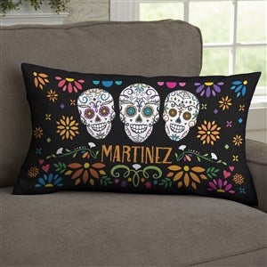 Day of the Dead Personalized Velvet Lumbar Throw Pillow - 41643-LBV