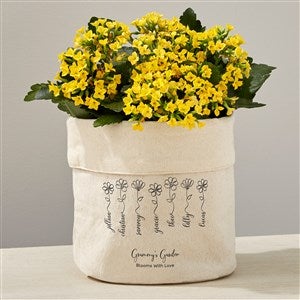 Garden Of Love Personalized Canvas Flower Planter- 7x7
