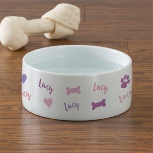Playful Puppy Personalized Pet Bowl - Small - 41726-S