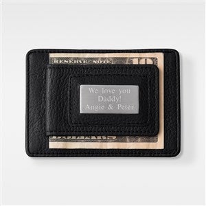 Personalized Leather Money Clip