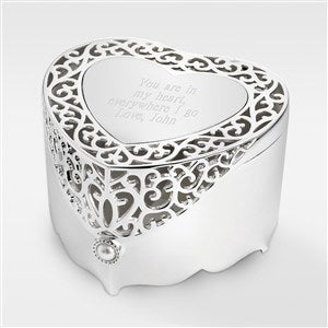 Engraved Scroll Heart Keepsake Box - 41883