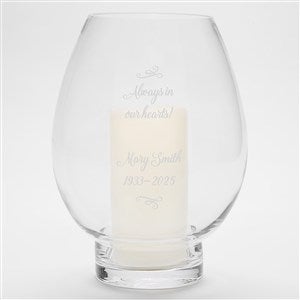 Engraved Memorial Hurricane Candle Holder - 42044