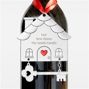Engraved House Ornament Wine Tag For Wedding - 42049
