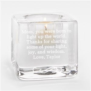 Orrefors Engraved Ice Cube Votive For Mom - 42113