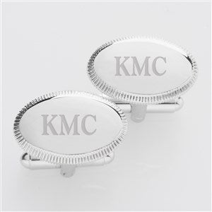 Engraved Engagement Silver Cufflinks - 42215