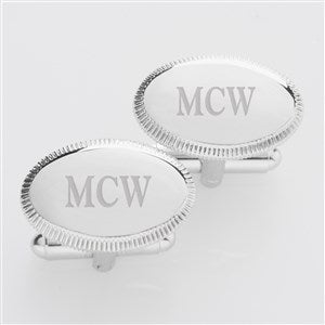 Engraved Silver Cufflinks For Him - 42218
