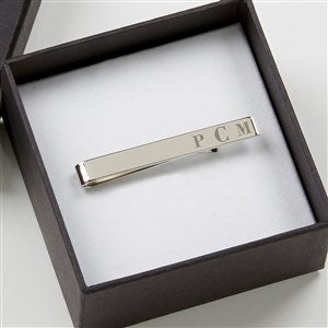 Engraved Monogram Sterling Silver Tie Bar - 42240